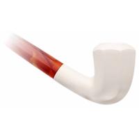 AKB Meerschaum Smooth Paneled Bent Billiard Churchwarden (Ali) (with Case)