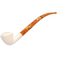 AKB Meerschaum Smooth Bent Dublin Churchwarden (Ali) (with Case)