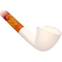 AKB Meerschaum Smooth Bent Dublin Churchwarden (Ali) (with Case)
