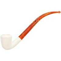 AKB Meerschaum Smooth Paneled Bent Dublin Churchwarden (Ali) (with Case)
