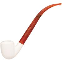 AKB Meerschaum Smooth Bent Billiard Churchwarden (Ali) (with Case)
