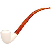 AKB Meerschaum Smooth Bent Dublin Churchwarden (Ali) (with Case)