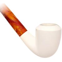 AKB Meerschaum Smooth Bent Dublin Churchwarden (Ali) (with Case)
