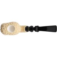 AKB Meerschaum Carved Floral Skull (with Case)