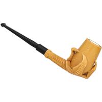 AKB Meerschaum Carved Dragon Claw Holding Spot Carved Egg (Ali) (with Case)