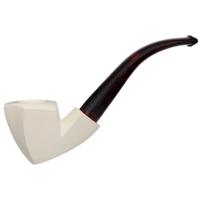 AKB Meerschaum Smooth Paneled Bent Dublin (with Case)