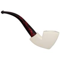AKB Meerschaum Smooth Paneled Bent Dublin (with Case)