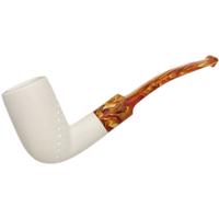 AKB Meerschaum Spot Carved Bent Stack (with Case)