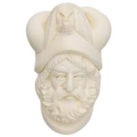 AKB Meerschaum Carved Bearded Viking with Horned Cap (with Case)