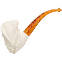 AKB Meerschaum Carved Pirate Smoking Pipe (with Case)