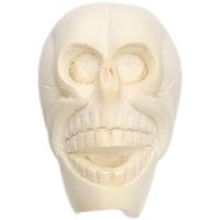 AKB Meerschaum Carved Skull Churchwarden (with Case)