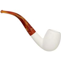 AKB Meerschaum Spot Carved Bent Billiard (with Case)