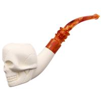 AKB Meerschaum Carved Skull (with Case)