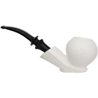 AKB Meerschaum Rusticated Bent Apple Sitter (with Case)