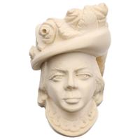 AKB Meerschaum Carved Lady in Floral Hat (with Case)