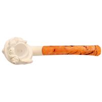 AKB Meerschaum Carved Lady in Floral Hat (with Case)
