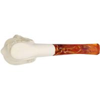 AKB Meerschaum Carved Lady in Floral Hat (with Case)