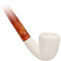 AKB Meerschaum Smooth Bent Dublin Churchwarden (with Case)