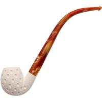 AKB Meerschaum Lattice Bent Egg Churchwarden (with Case)