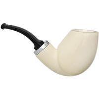 AKB Meerschaum Smooth Reverse Calabash Bent Brandy with Silver (with Case)