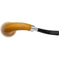AKB Meerschaum Smooth Gourd Calabash with Smooth Meerschaum Cap with Silver (with Case)