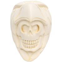 AKB Meerschaum Carved Skull in Eagle Head (I. Baglan) (with Case)