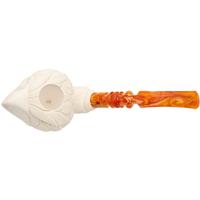 AKB Meerschaum Carved Skull in Eagle Head (I. Baglan) (with Case)