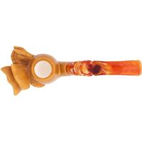 AKB Meerschaum Carved Dragon on Spot Carved Egg (with Case)