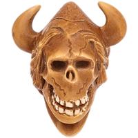 AKB Meerschaum Carved Skull with Horned Helmet (with Case)