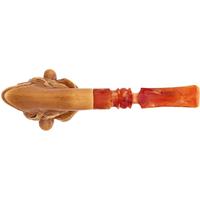 AKB Meerschaum Carved Skull with Horned Helmet (with Case)