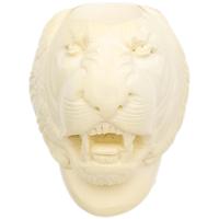 AKB Meerschaum Carved Tiger (Selver) (with Case)