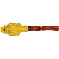 AKB Meerschaum Carved Skull with Hat (Alpaslan) (with Case)