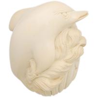 AKB Meerschaum Carved Floral Pot with Dolphin (I. Baglan) (with Case)