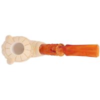 AKB Meerschaum Carved Bearded Skull with Horns (I. Baglan) (with Case)