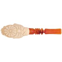 AKB Meerschaum Carved Bearded Skull with Horns (I. Baglan) (with Case)