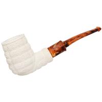 AKB Meerschaum Rusticated Bent Billiard (with Case)