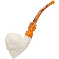 AKB Meerschaum Carved Skull