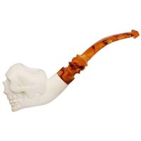 AKB Meerschaum Carved Skull