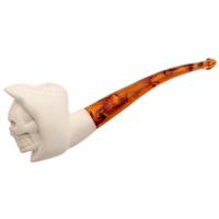 AKB Meerschaum Carved Hooded Skull