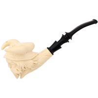 AKB Meerschaum Carved Viking with Horned Helmet (Ali) (with Case)