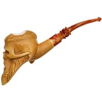 AKB Meerschaum Carved Viking Skull (Ali) (with Case)