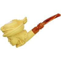 AKB Meerschaum Carved Woman in Hat (Ali) (with Case)