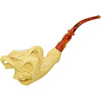 AKB Meerschaum Carved Dragon Claw Holding Eagle (Ali) (with Case)