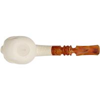 AKB Meerschaum Lattice Carved Skull (Endogan) (with Case)