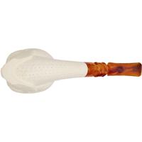 AKB Meerschaum Lattice Carved Skull (Endogan) (with Case)