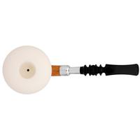 AKB Meerschaum Smooth Gourd Calabash with Smooth Meerschaum Cap and Silver (with Case)