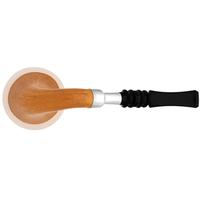 AKB Meerschaum Smooth Gourd Calabash with Smooth Meerschaum Cap and Silver (with Case)
