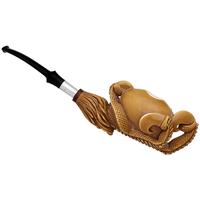 AKB Meerschaum Carved Dragon Claw Holding Smooth Egg with Silver (Kenan) (with Case)