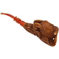 AKB Meerschaum Carved Dragon Claw Holding Hatching Egg (Kenan) (with Case)