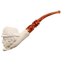 AKB Meerschaum Carved Sherlock Holmes & Watson (with Case)